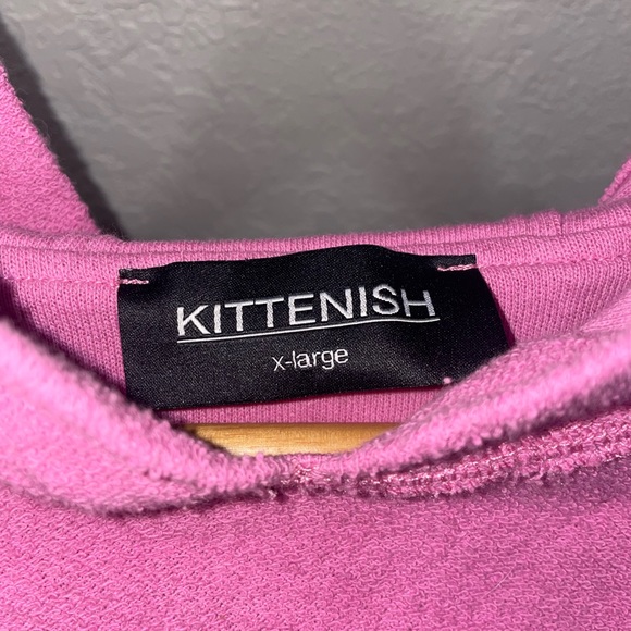 Kittenish Pink Crop Long Sleeve Hoodie - Picture 2 of 3
